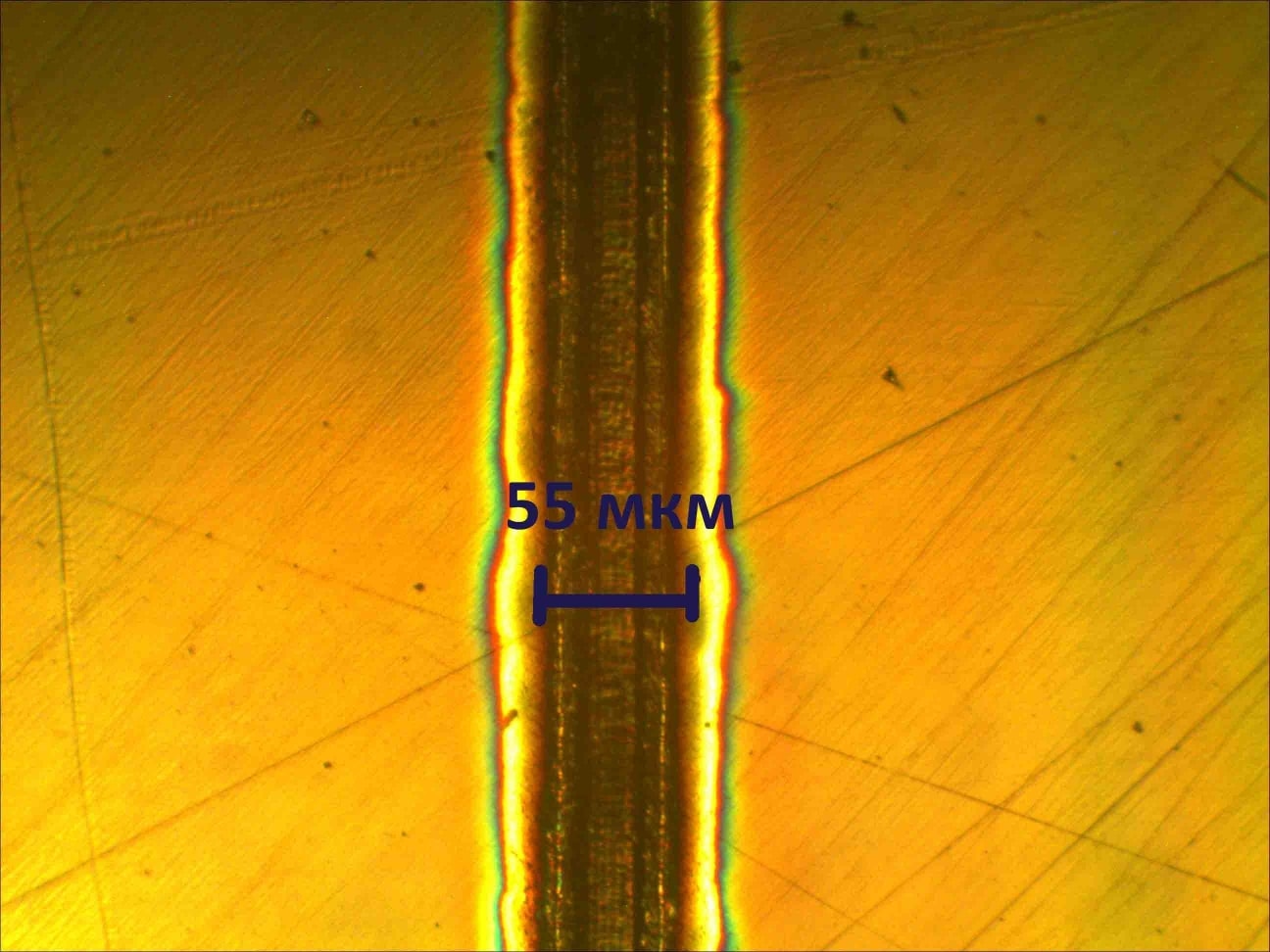 Laser scribe on strontium titanate
